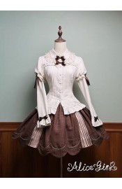 Alice Girl Bear Chocolate Blouse(2nd Pre-Order/Full Payment Without Shipping)